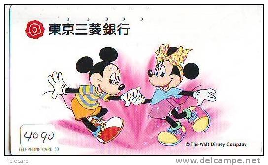 Télécarte JAPON DISNEY (4090)  PHONECARD JAPAN * TELEFONKARTE * 110-813 * Mickey Minnie &amp; Canard Donald Duck - Disney