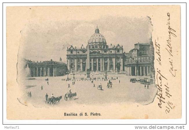 4412 LAZIO ROMA VATICANO 1901 VIAGGIATA - San Pietro