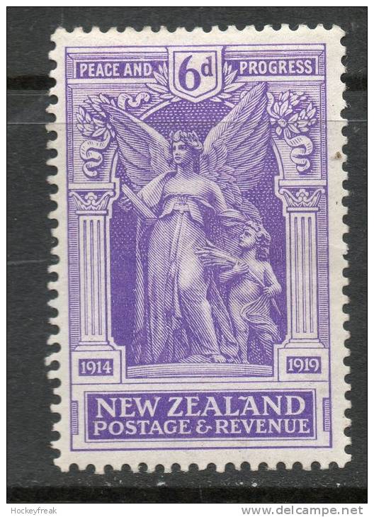 New Zealand 1920 - 6d Victory SG457 LHM Cat £14 For HM Cat £14 SG2018 - Unused Stamps