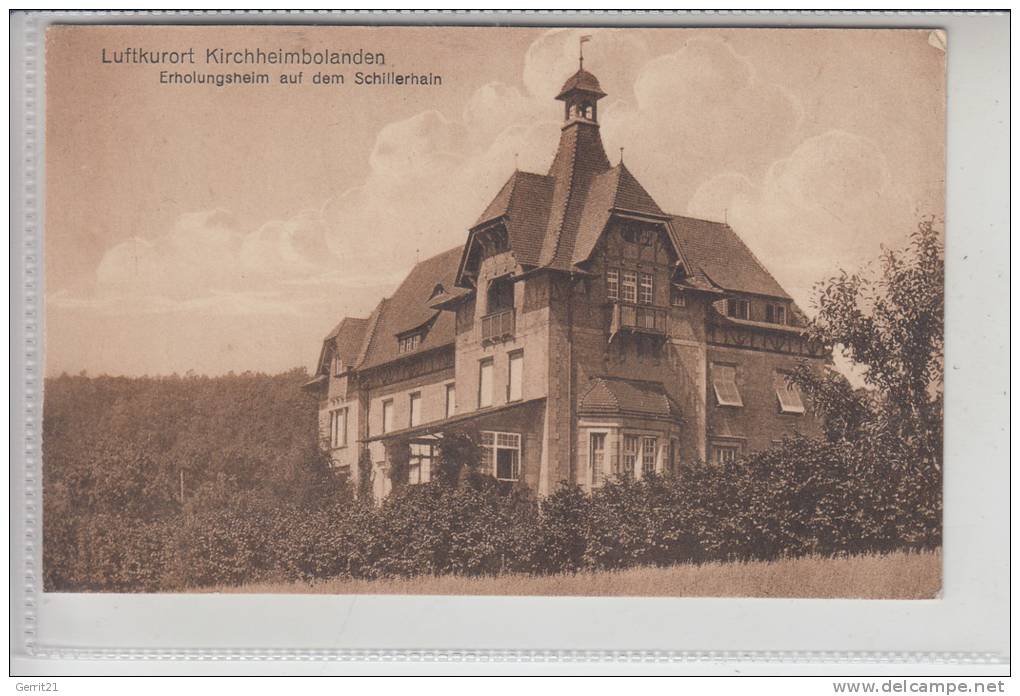 6719 KIRCHHEIMBOLANDEN, Erholungsheim Auf Dem Schillerhain 1921 - Kirchheimbolanden