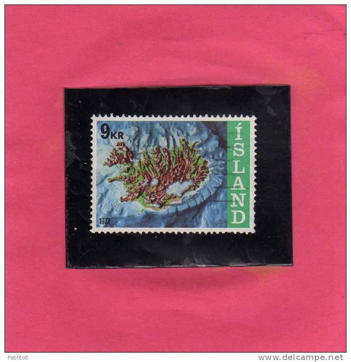 ISLANDA - ICELAND - ISLANDE 1972 ISLE MAP RILEVAMENTO FOTOGRAFICO DELL´ISOLA USED - Used Stamps