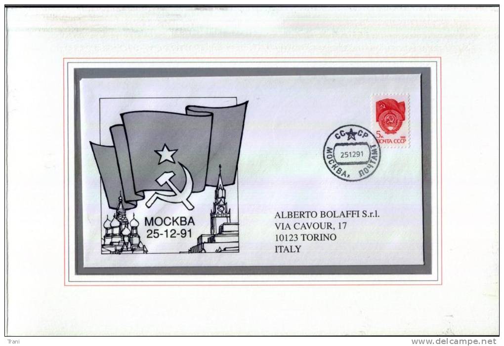 MOSCA 25 DICEMBRE 1991 - La Fine Dell'URSS - Storia Postale