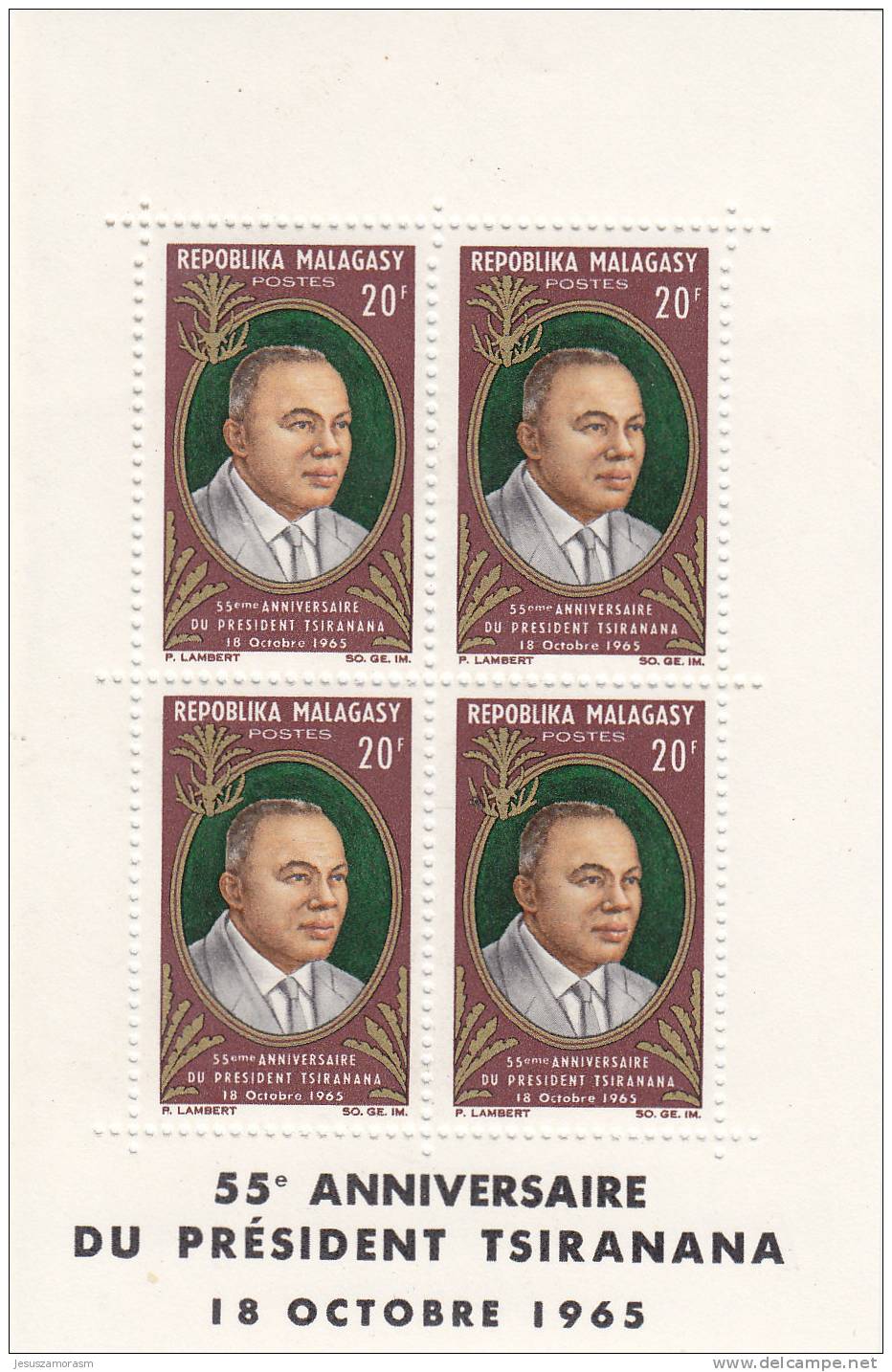 Madagascar Hb 3 Y 4 Con Charnela - Madagascar (1960-...)