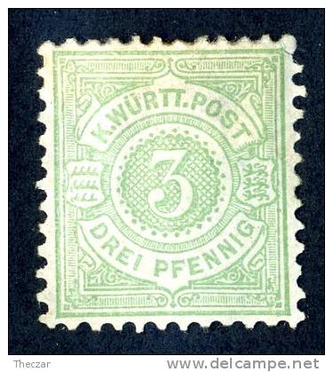 GS-668)  WURTTEMBERG  1875  Mi.#44ba  / Sc.# 56 Mint No Gum - Ungebraucht