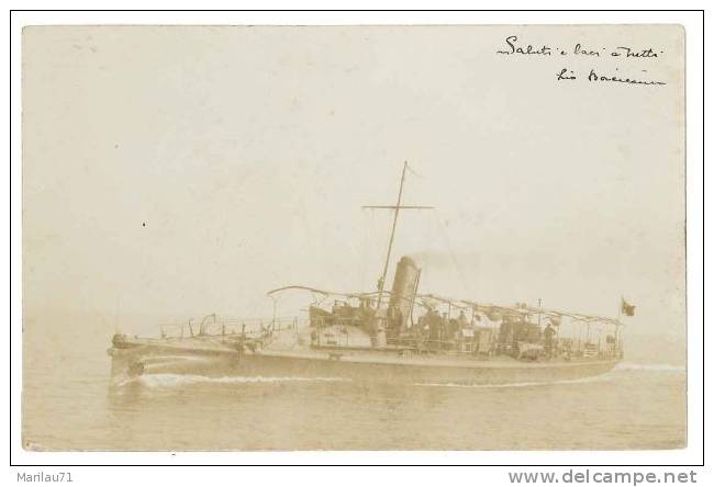 4559 NAVIGAZIONE REGIO SOMMERGIBILE 1905 VIAGGIATA FOTOGRAFICA - Sous-marins