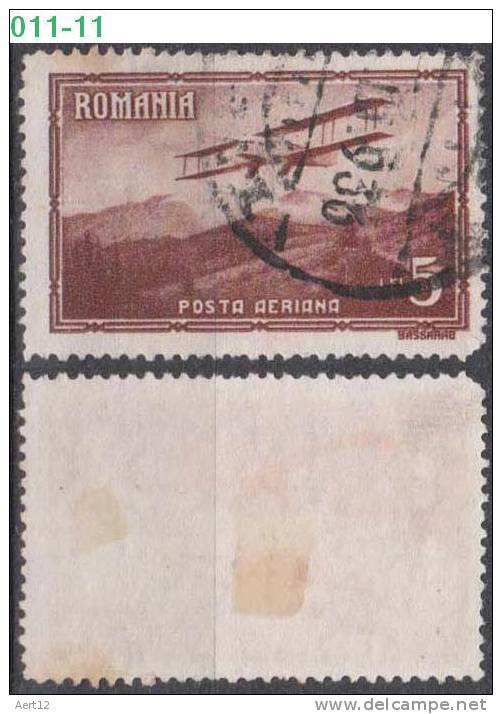 ROMANIA, 1931, Biplane, Sc./ Mi.: C19 / 421 - Used Stamps