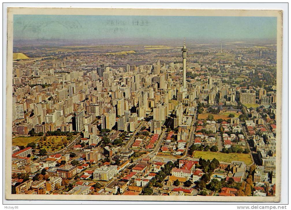 Afrique Du Sud---JOHANNESBURG--The City Of Gold,vue Aérienne ,cpm N° 312 éd  PTY---Timbre "Poisson" - South Africa