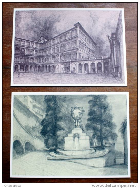 VATICANO 1976 - 6 OFFICIAL POSTCARDS "FOUNTAINS AND LANDSCAPES" LOT OF 5 - Entiers Postaux