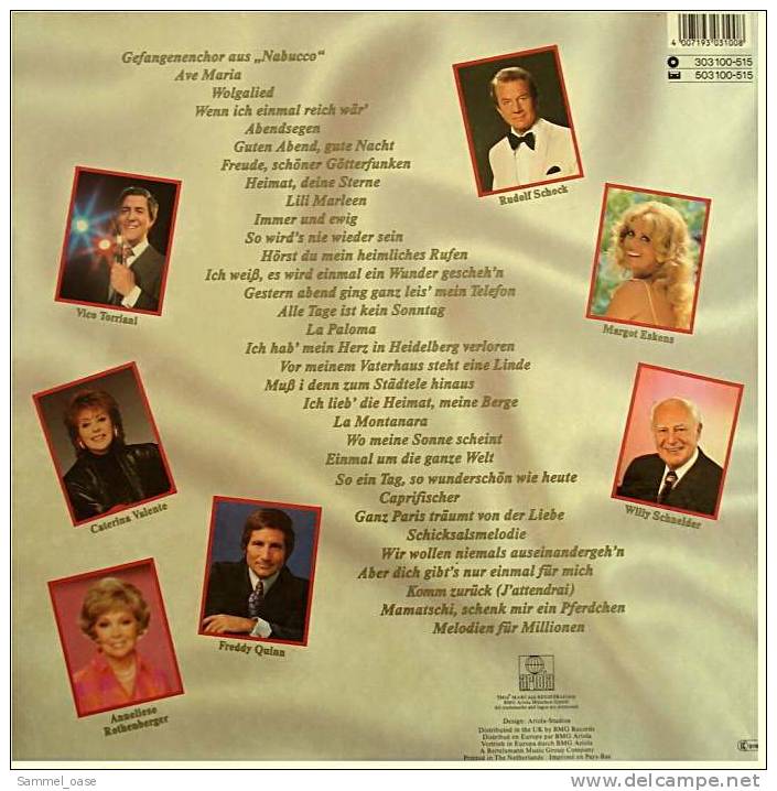 Doppel-LP Vinyl  -  Melodien Für Millionen - Jubiläumsausgabe Präsentiert Von Dieter Thomas Heck - Ca. 1985 - Sonstige - Deutsche Musik