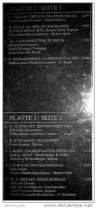 3 LP Vinyl Box  -  Ausgesuchte Klassische Werke - Hermann Prey - Fritz Wunderlich - Anneliese Rothenberger - Sonstige - Deutsche Musik