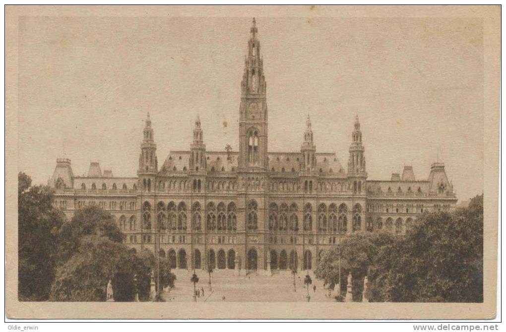 Alte AK Wien 1943, Rathaus - Wien Mitte