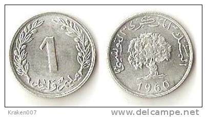 Tunisia  1 Millim 1960 - Tunesien