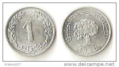 Tunisia  1 Millim 1960 - Tunisia