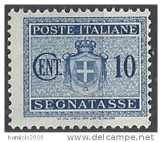 1945 LUOGOTENENZA SEGNATASSE 10 CENT SENZA FILIGRANA MNH ** - RR11074 - Taxe