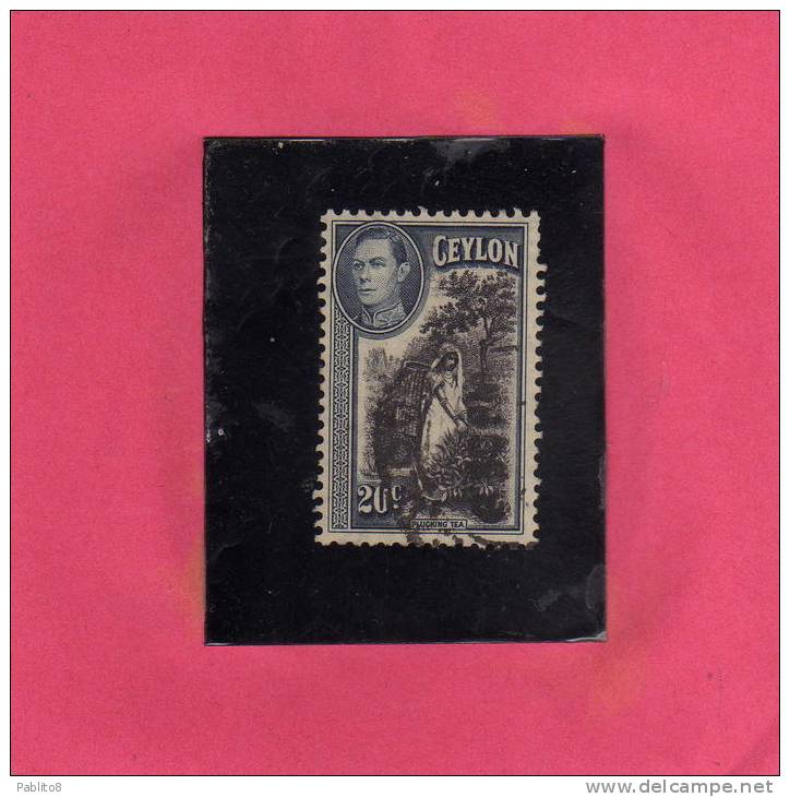 CEYLON GREAT BRITAIN GRAN BRETAGNA 1938 - 1949 KING GEORGE VI - RE GIORGIO USED - Ceylon (...-1947)