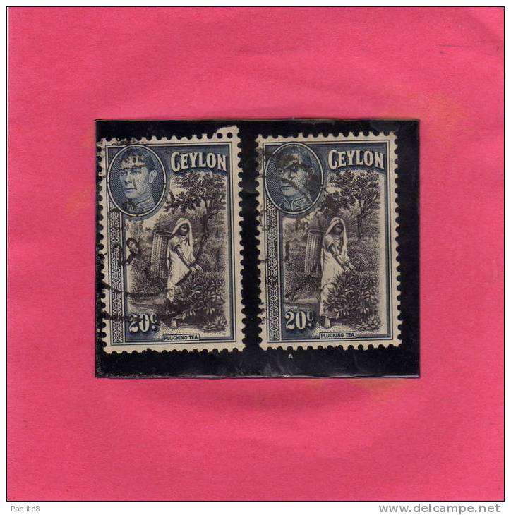 CEYLON GREAT BRITAIN GRAN BRETAGNA 1938 - 1949 KING GEORGE VI - RE GIORGIO USED - Ceylon (...-1947)