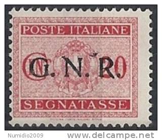 1944 RSI GNR VERONA SEGNATASSE 20 CENT MNH ** VARIETà - RSI138 - Postage Due