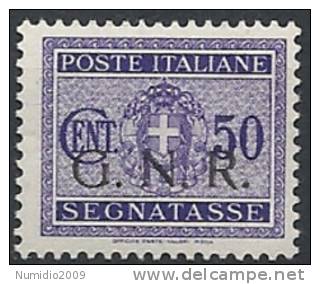 1944 RSI GNR BRESCIA SEGNATASSE 50 CENT MNH ** - RSI141-2 - Postage Due