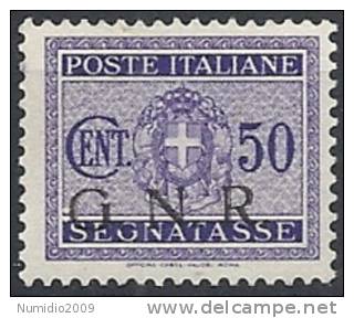 1944 RSI GNR BRESCIA SEGNATASSE 50 CENT MNH ** - RSI141-4 - Postage Due