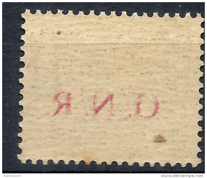 1944 RSI GNR BRESCIA SEGNATASSE 10 CENT MNH ** VARIETà CON DECALCO - RSI144-4 - Postage Due