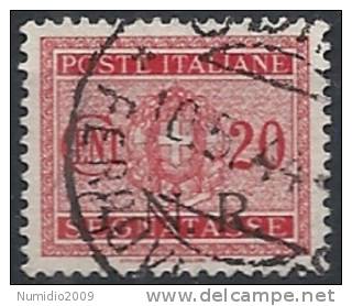 1944 RSI USATO GNR BRESCIA SEGNATASSE 20 CENT VARIETà - RSI145 - Postage Due