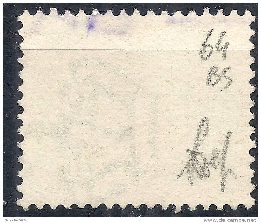 1944 RSI USATO GNR BRESCIA SEGNATASSE 25 CENT VARIETà - RSI145 - Postage Due