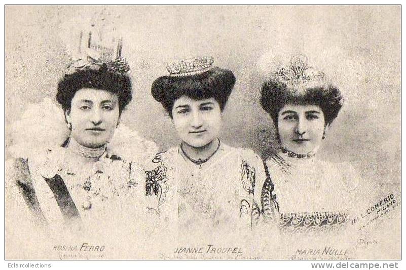 Paris 75  Fêtes De La Mi-Carême 1905   Les Reines D'Italie - Lotes Y Colecciones