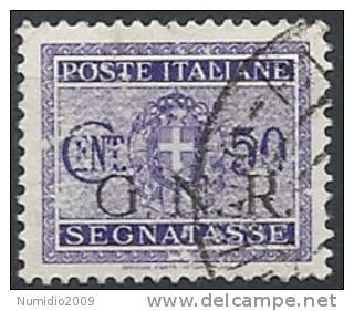 1944 RSI USATO GNR BRESCIA SEGNATASSE 50 CENT VARIETà - RSI148 - Postage Due