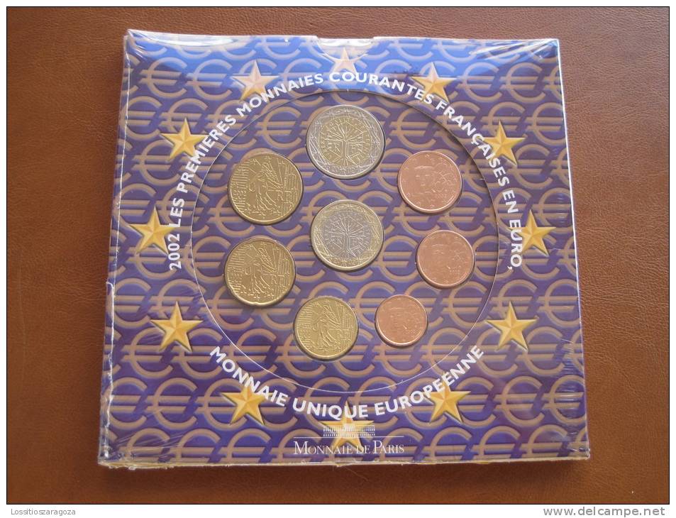 FRANCIA Cartera Con Serie Euro 8 Monedas 2002 , Euroset , Bimetalica 2 , Bimetalic - Francia