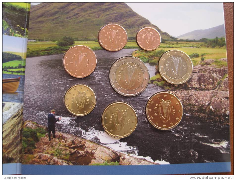 IRLANDA 2011 Cartera Con Serie Euro 8 Monedas , Euroset , Bimetalica 2 , Bimetalic - Ierland