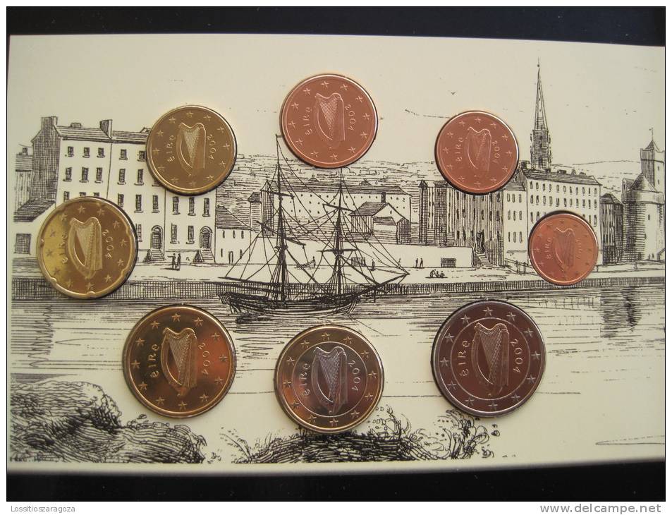 IRLANDA 2004 Cartera Con Serie Euro 8 Monedas , Euroset , Bimetalica 2 , Bimetalic - Irlanda