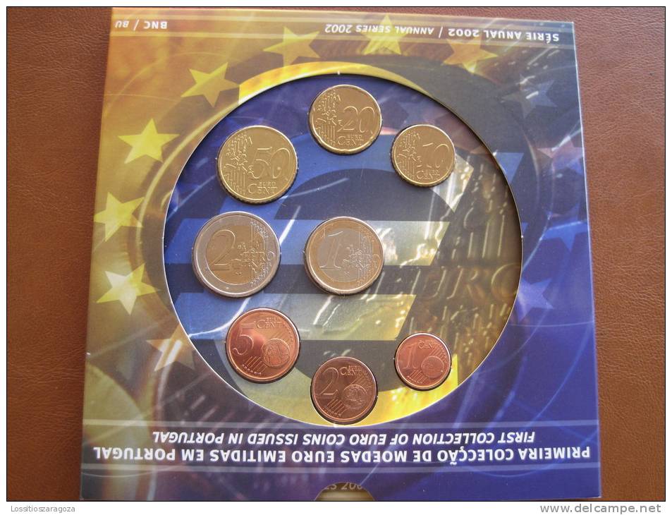 PORTUGAL 2002 Cartera Con Serie Euro 8 Monedas , Euroset , Bimetalica 2 , Bimetalic - Italie