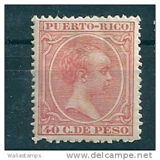 Puerto Rico 1890 SG 93 40c Orange MM - Puerto Rico