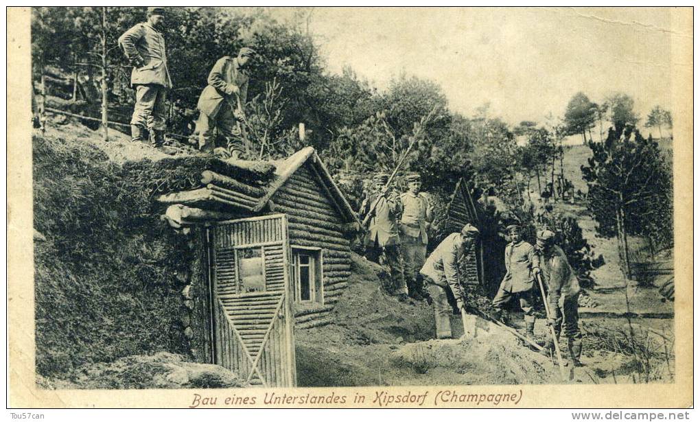 KIPSDORF - CHAMPAGNE    (51)  - PEU COURANTE ANIMEE DE 1916. - Autres & Non Classés