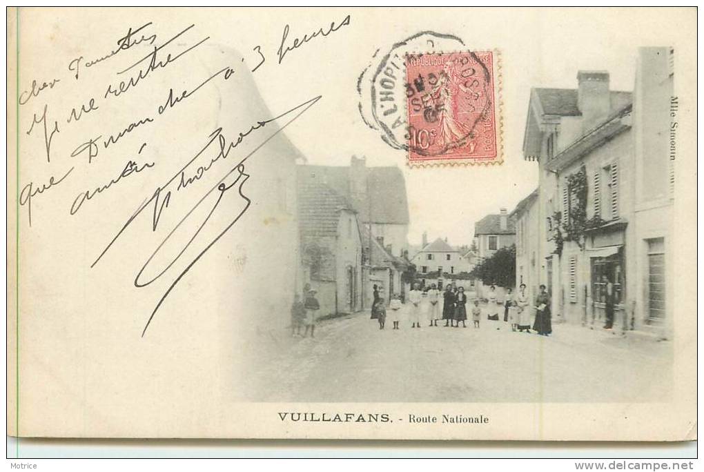 VUILLAFANS  -  Route Nationale (carte 1900). - Autres & Non Classés