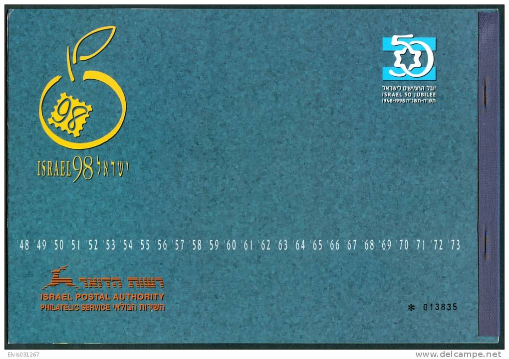 Israel BOOKLET - 1998, Bale Nr. : MS63x1a, ONLY 250 EXIST, Airacrafts 1948 Perf. 14:14 - Mint Condition - Booklets