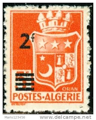 ALGERIA, COLONIA FRANCESE, FRENCH COLONY, STEMMI, 1943, FRANCOBOLLO NUOVO (MLH*), YT 197 - Neufs