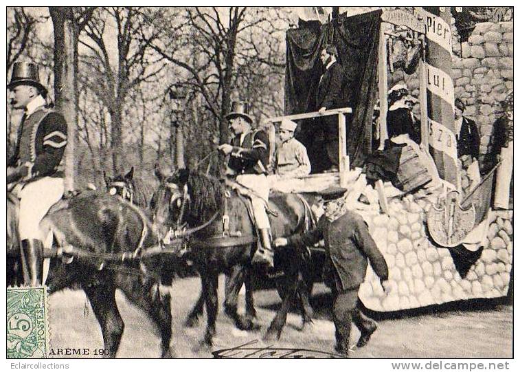 Paris 75  Mi-Carême 1907   Un Char - Sets And Collections