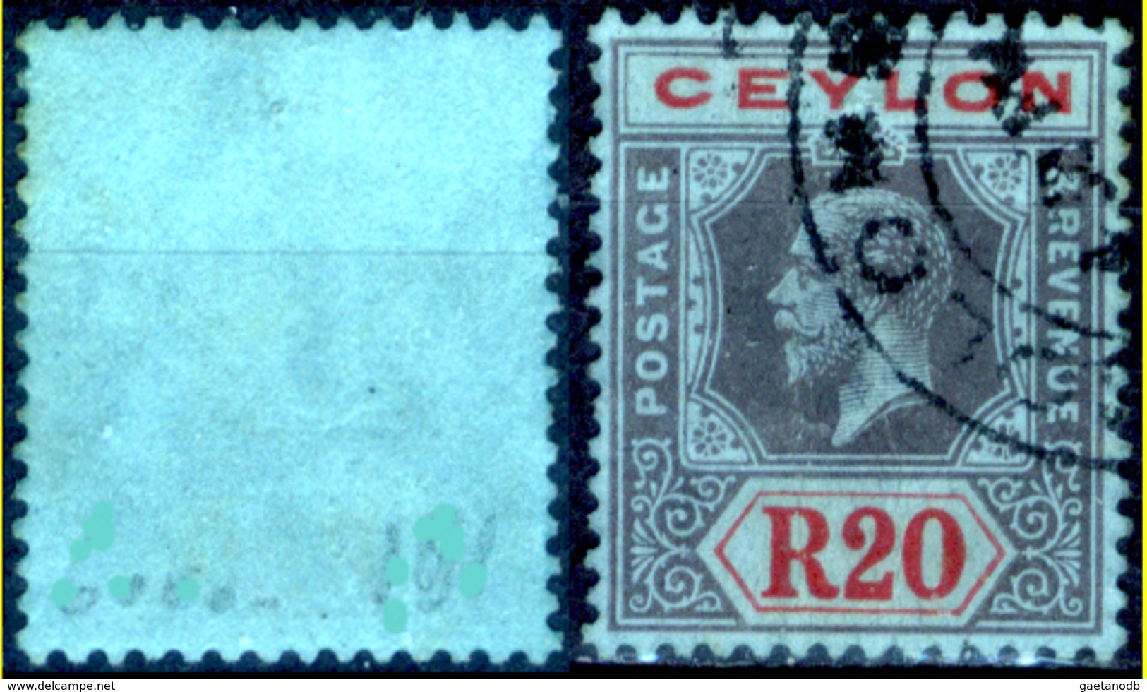 Ceylon-001 - 1912 - Yvert & Tellier N. 191 - Privo Di Difetti Occulti. - Ceylon (...-1947)