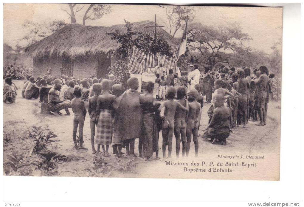 CONGO FRANCAIS  Missions Des P. P. Du Saint Esprit  Baptême D'enfants - Congo Français