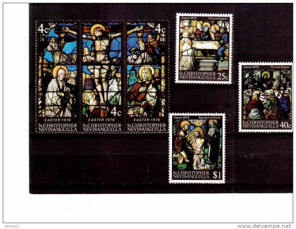 XX3698   -   ST.CHRISTOPHER-NEVIS-ANGU ILLA      -   MINT** COMPLETE SET  Y.T.  Nr.  328/333 - Easter