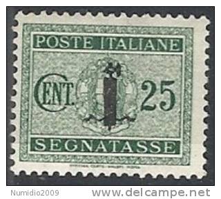 1944 RSI SEGNATASSE 25 CENT MH * - RSI121-5 - Taxe