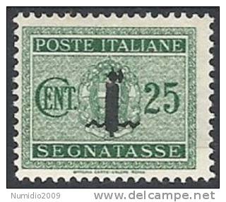 1944 RSI SEGNATASSE 25 CENT MH * - RSI121-8 - Taxe