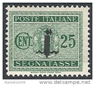 1944 RSI SEGNATASSE 25 CENT MH * - RSI121-8 - Postage Due