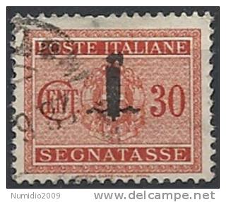 1944 RSI USATO SEGNATASSE 30 CENT - RSI122-2 - Taxe