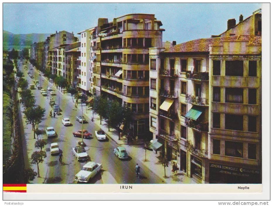 (F66) IRUN. AVENIDA DEL GENERALISIMO FRANCO. OLD CARS. VOITURES - Guipúzcoa (San Sebastián)