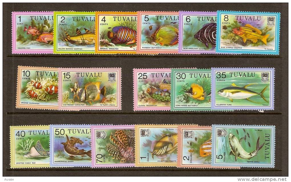 Tuvalu 1979 Yvertn° 93-110 *** MNH Cote 21,50 Euro  Poissons Vissen Fish 20 Cent Manque ( Cote 0,50 Euro ) - Tuvalu (fr. Elliceinseln)
