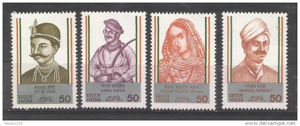 INDIA,1984 Freedom Fighters, War Of Independance,Complete Set, MNH,(**) - Neufs