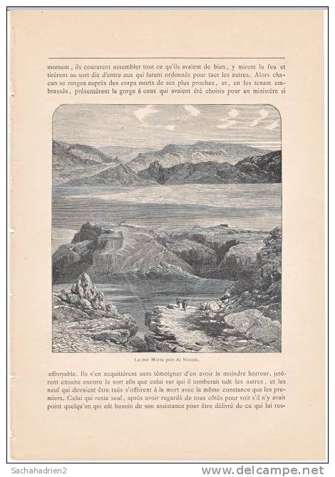PALESTINE. La Mer Morte Près De Masada. 1892 - Sin Clasificación