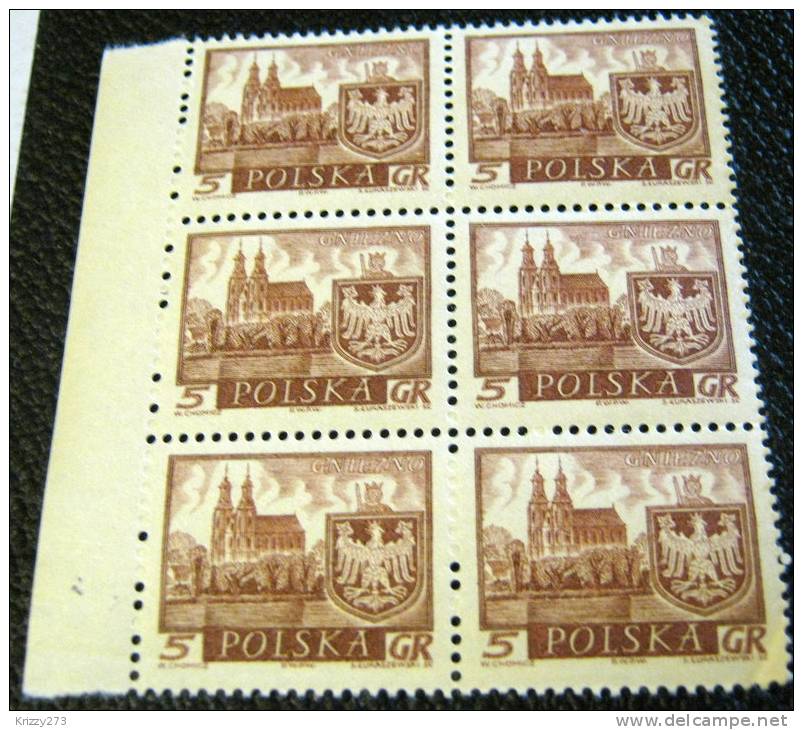 Poland 1960 Old Polish Towns Gniezno 5g X6 - Mint - Unused Stamps